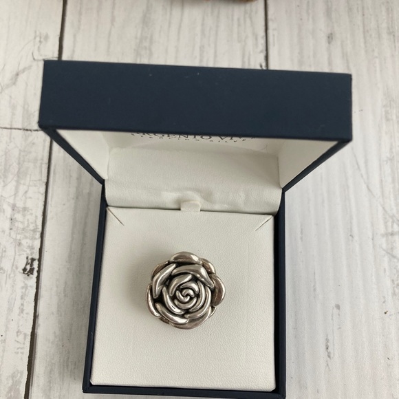 Vintage ROSE 🌹 pendant 925 Silver - Picture 3 of 10
